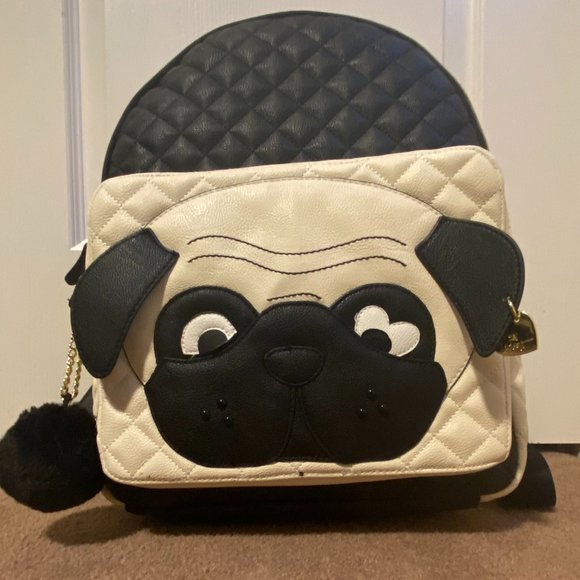 Betsy Johnson Pug Backpack - Picture 1 of 8